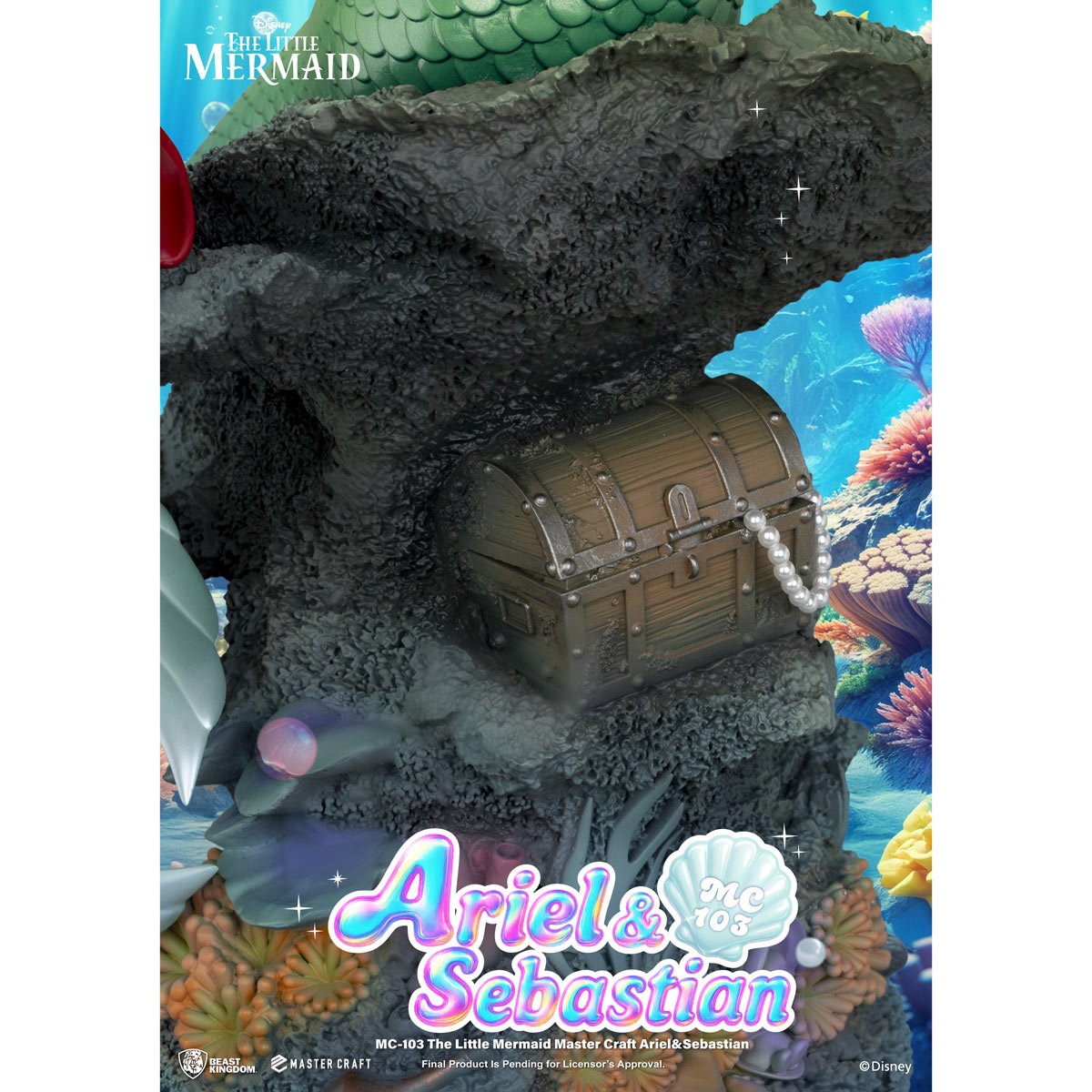 The Little Mermaid Master Craft Ariel and Sebastian Statue