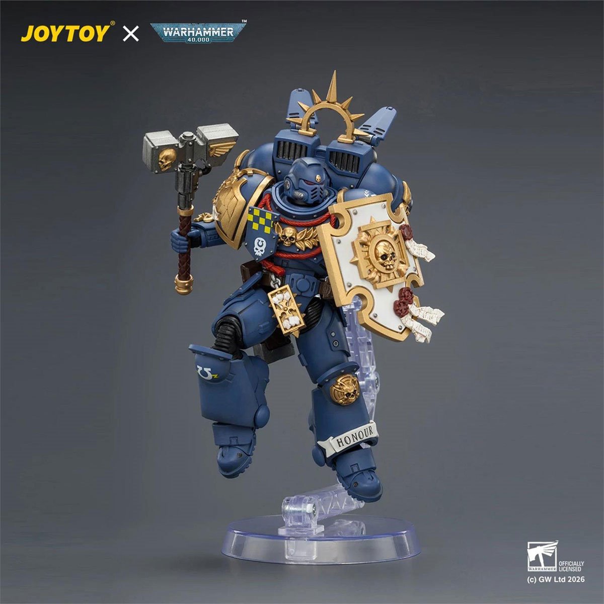 Joy Toy Warhammer 40,000 Ultramarines Captain with Jump Pack and Relic Shield 1:18 Scale Action Figure