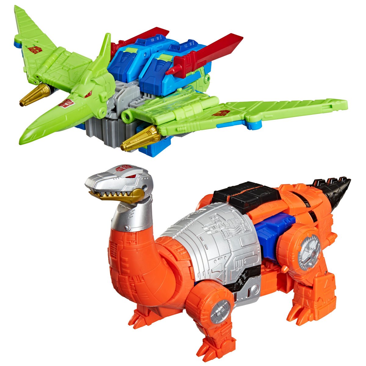 Transformers Generations Selects Age of the Primes Leader Class G2 Universe Dinobots Swoop and Sludge