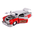 Bigtime Muscle 1951 Mercury Coupe Red and Silver 1:24 Scale Die-Cast Metal Vehicle