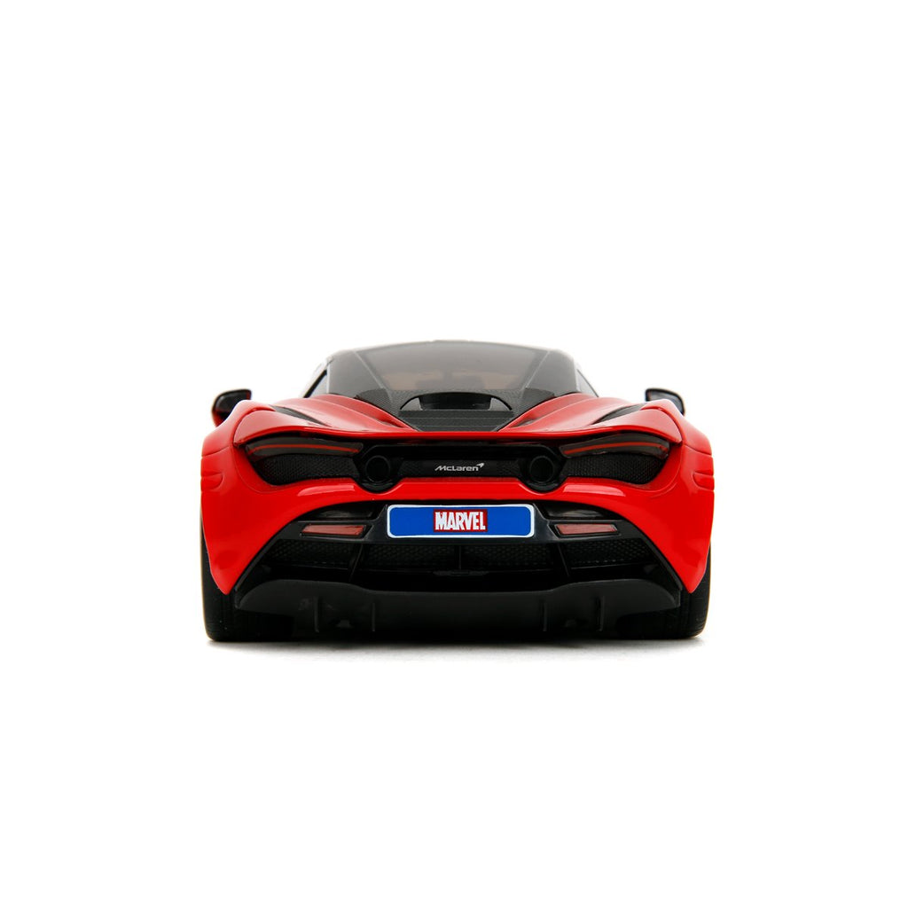 Hollywood Rides Marvel Spider-Man McLaren 720S 1:24 Scale Die-Cast Metal Vehicle with Spider-Man Figure