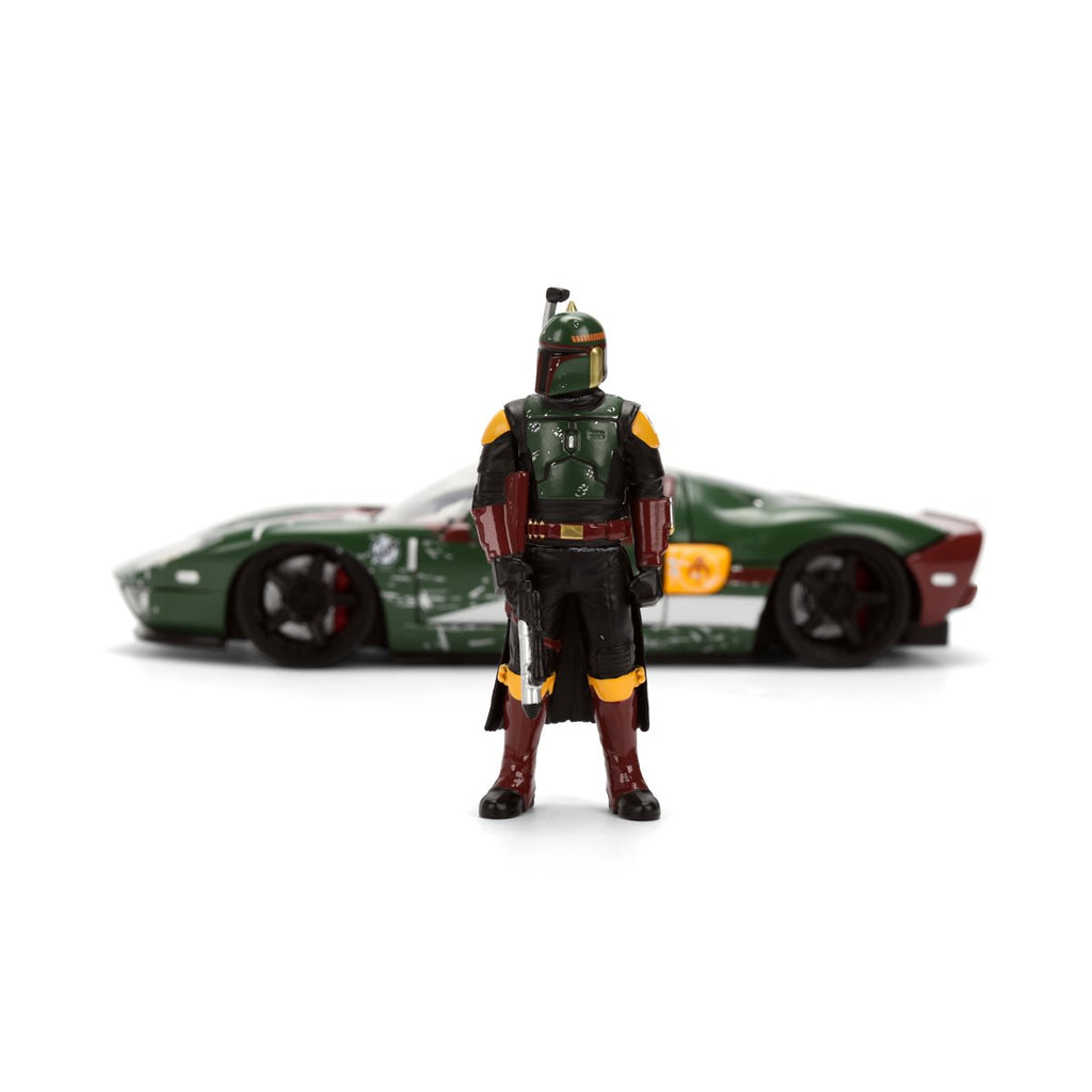 Hollywood Rides Star Wars 2005 Ford GT 1:24 Scale Die-Cast Metal Vehicle with Boba Fett Figure