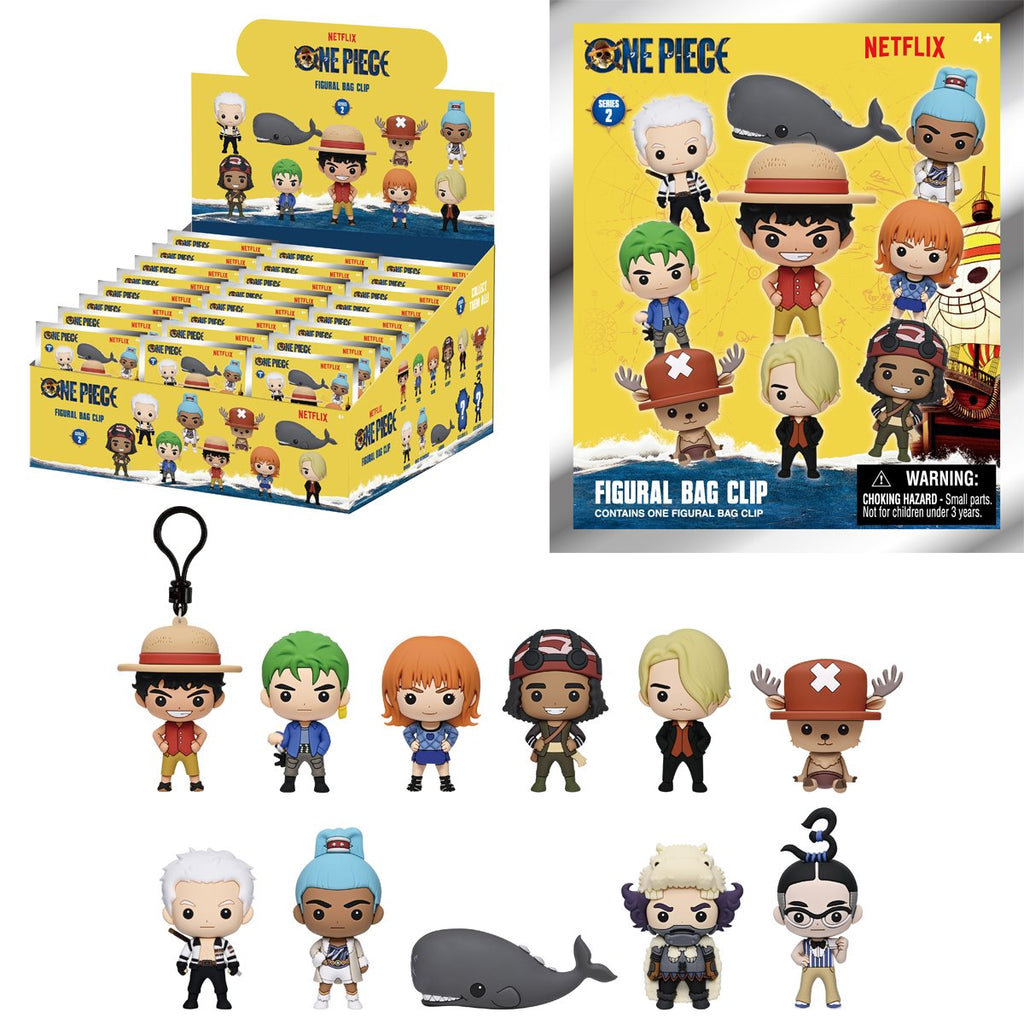 One Piece Live Action Series 2 3D Foam Bag Clip Display Case of 24
