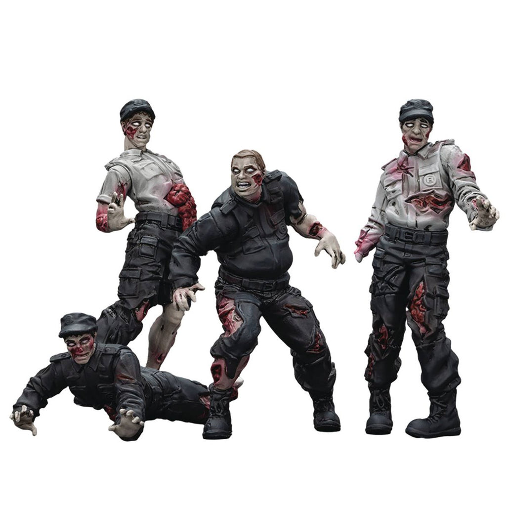 Joy Toy Dark Source Zombie Security Guard 1:25 Scale Action Figure 4-Pack