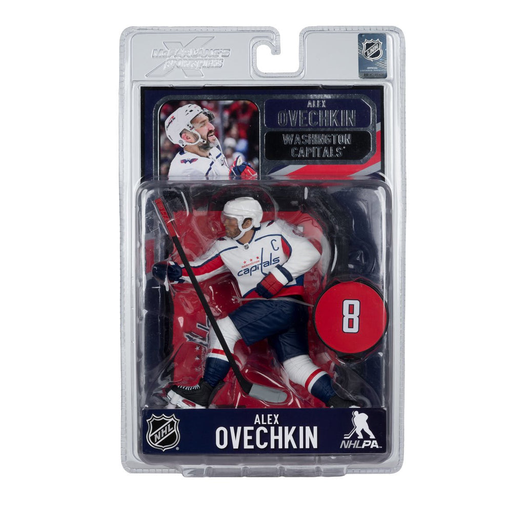 NHL SportsPicks Washington Capitals Alexander Ovechkin White Jersey 7-Inch Posed Figure