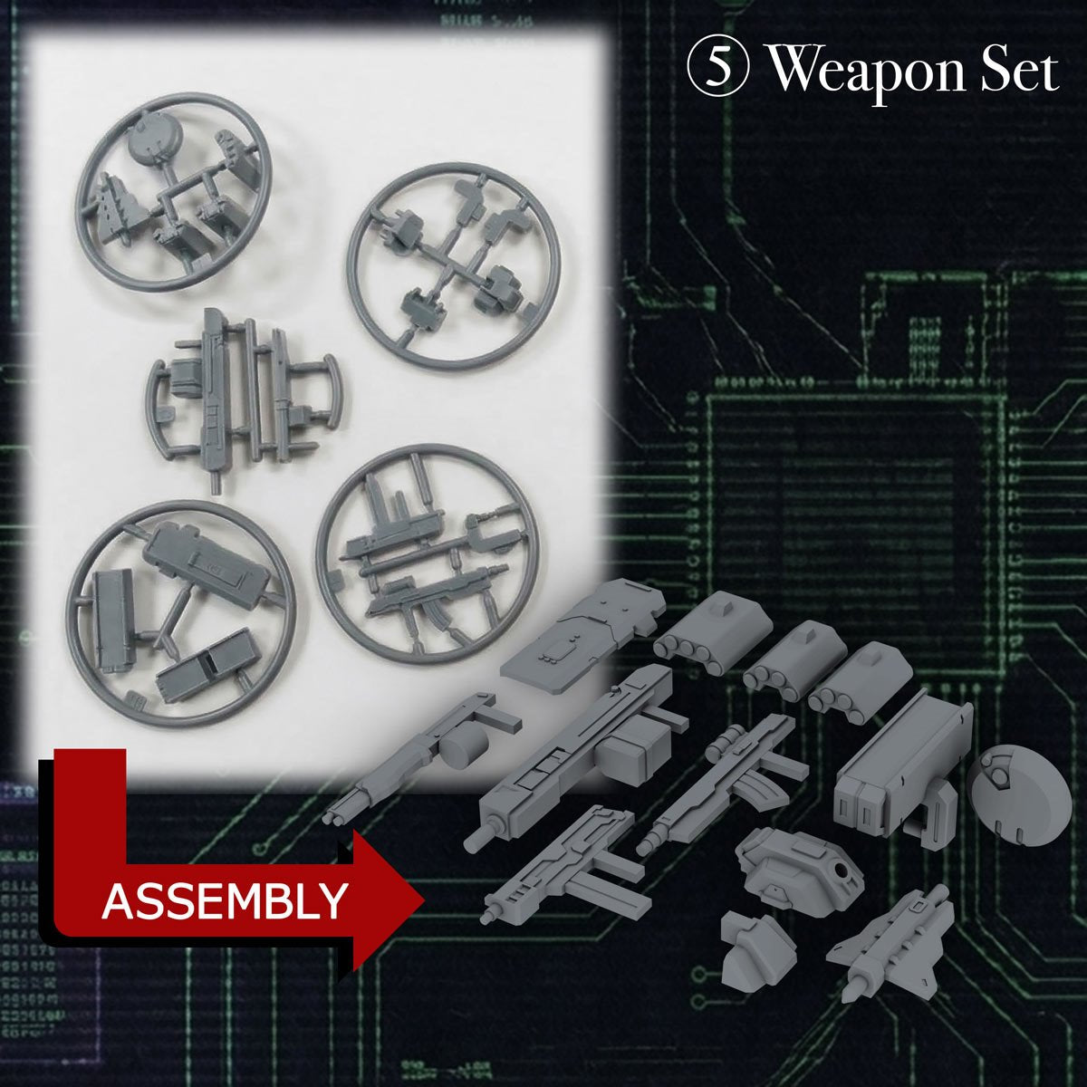 Kikou Sensen Wave 1 Paracrax 1:100 Scale Model Kit Set of 6