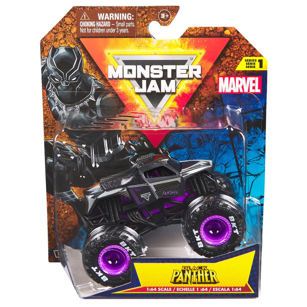 Monster Jam Marvel Monster Truck Single Pack Mix 4 1:64 Scale Vehicle Case of 4