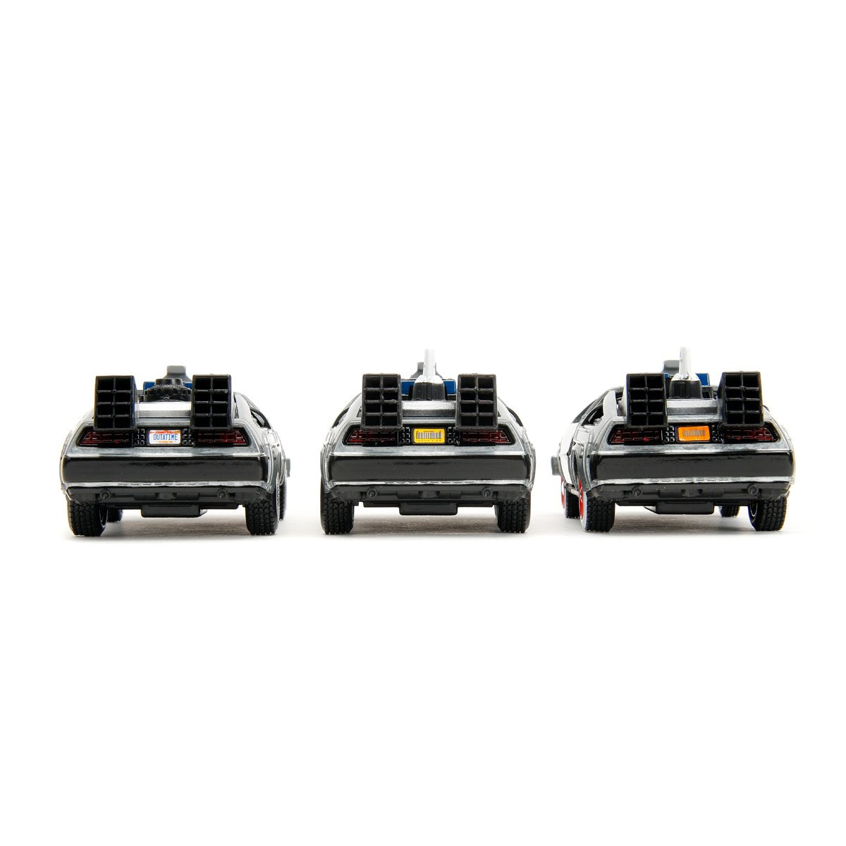 Hollywood Rides Back to the Future Time Machine 1:32 Die-Cast Metal Vehicle 3-Pack