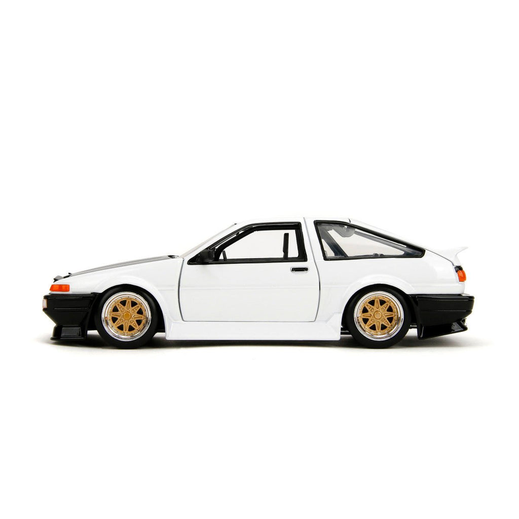 JDM Tuners 1986 AE86 Toyota Trueno White 1:24 Scale Die-Cast Metal Vehicle