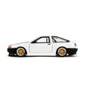 JDM Tuners 1986 AE86 Toyota Trueno White 1:24 Scale Die-Cast Metal Vehicle