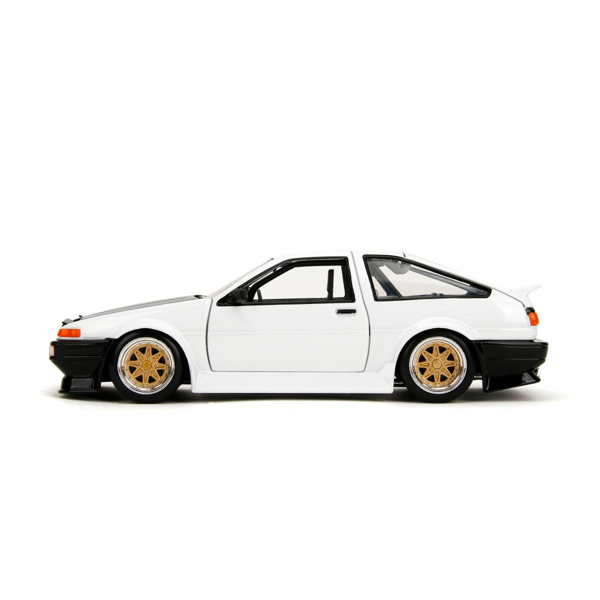 JDM Tuners 1986 AE86 Toyota Trueno White 1:24 Scale Die-Cast Metal Vehicle