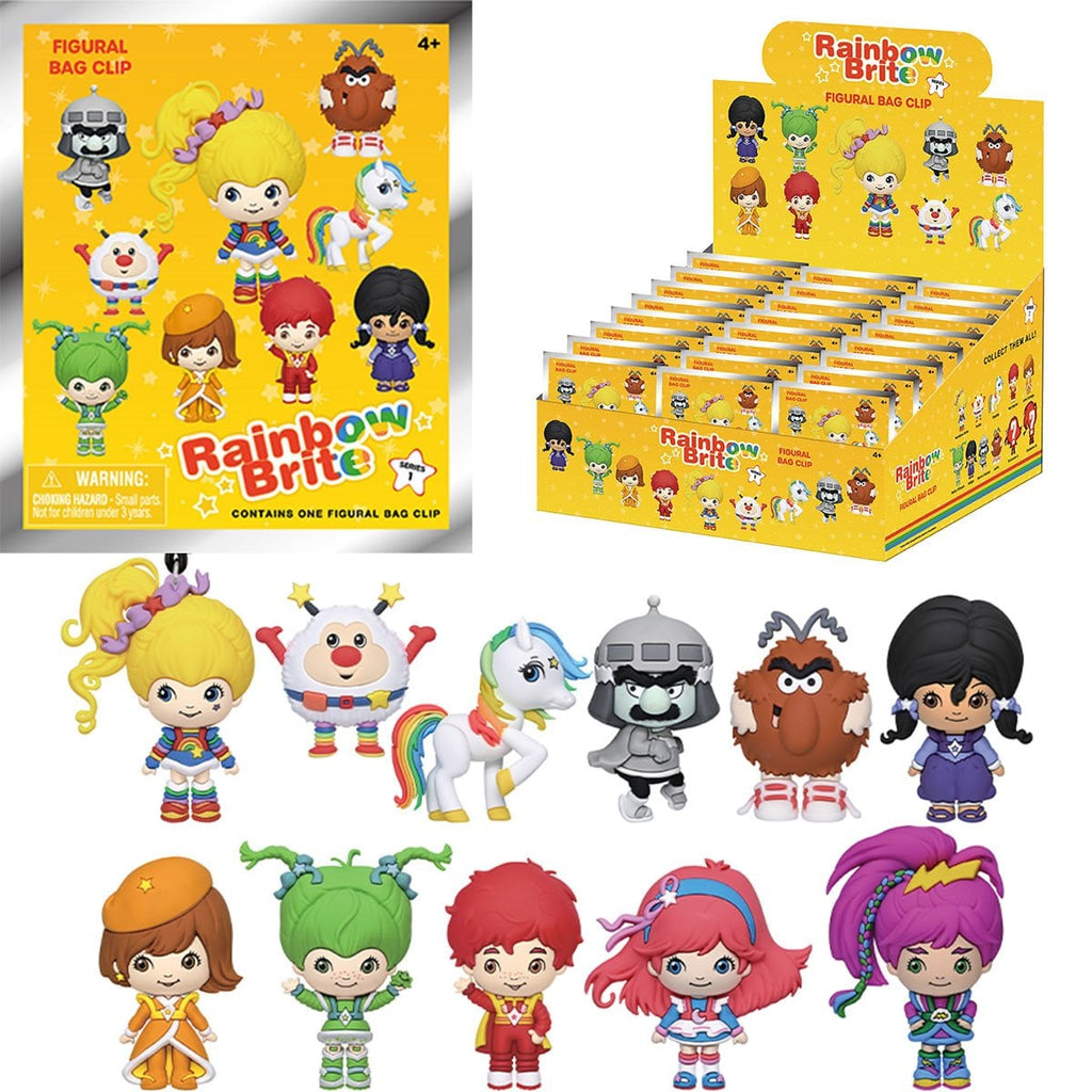Rainbow Brite 3D Foam Bag Clip Display Case of 24