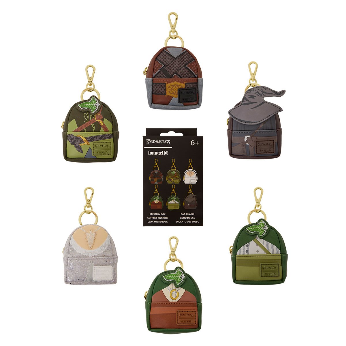 Lord of the Rings Mystery Box Mini-Backpacks Bag Charm Case of 15