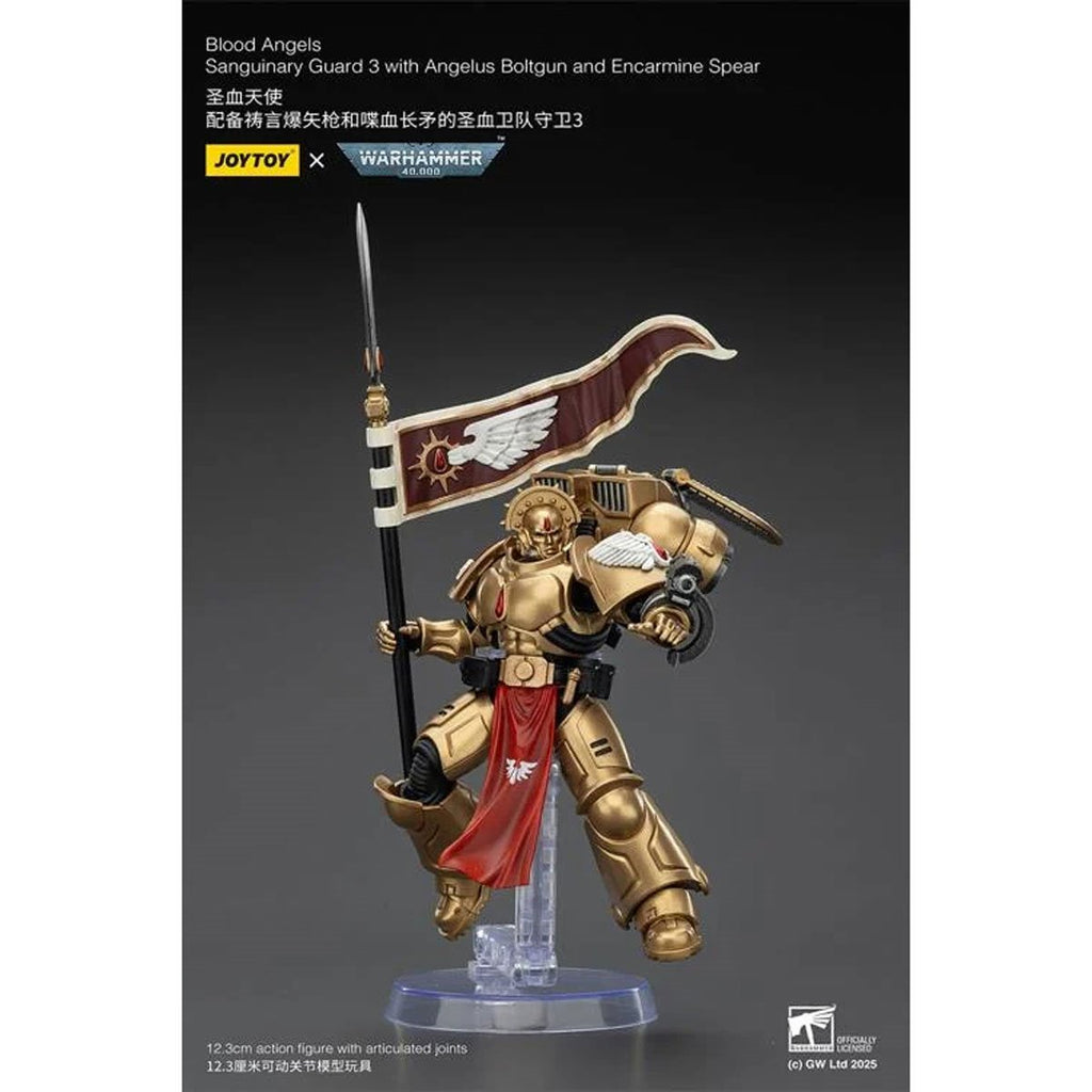 Joy Toy Warhammer 40,000 Blood Angels Sanguinary Guard 3 with Boltgun Spear 1:18 Scale Action Figure