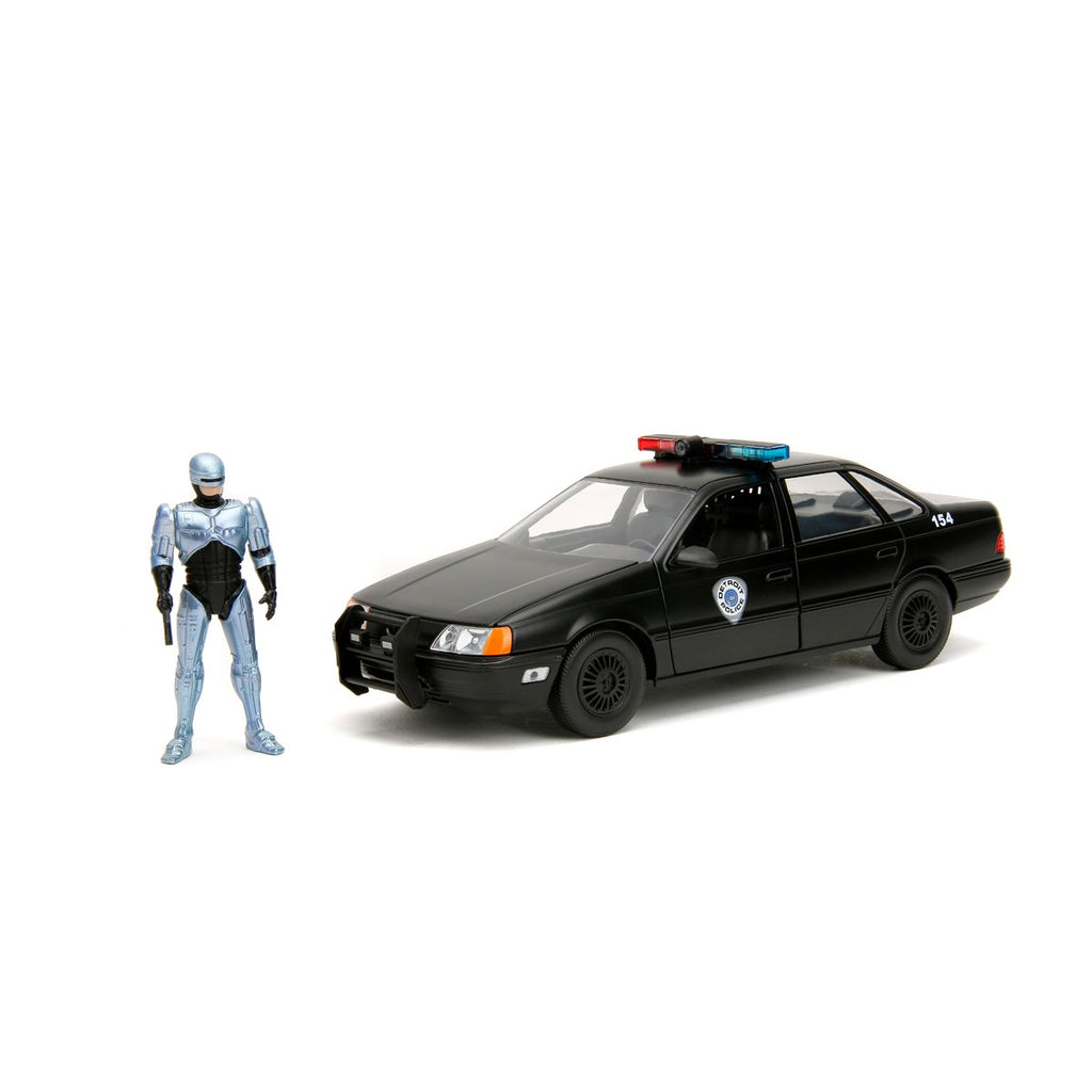Hollywood Rides RoboCop OCP Ford Taurus 1:24 Scale Die-Cast Metal Vehicle with RoboCop Figure