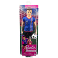 Barbie Ken Soccer Player Doll with Blue Shirt and Black Shorts