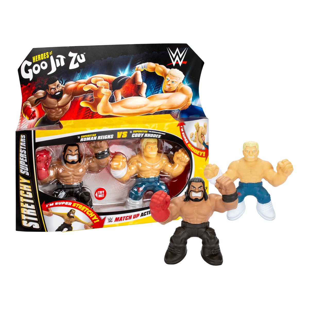 WWE Roman Reigns and Cody Rhodes Heroes of Goo Jit Zu Figure 2-Pack