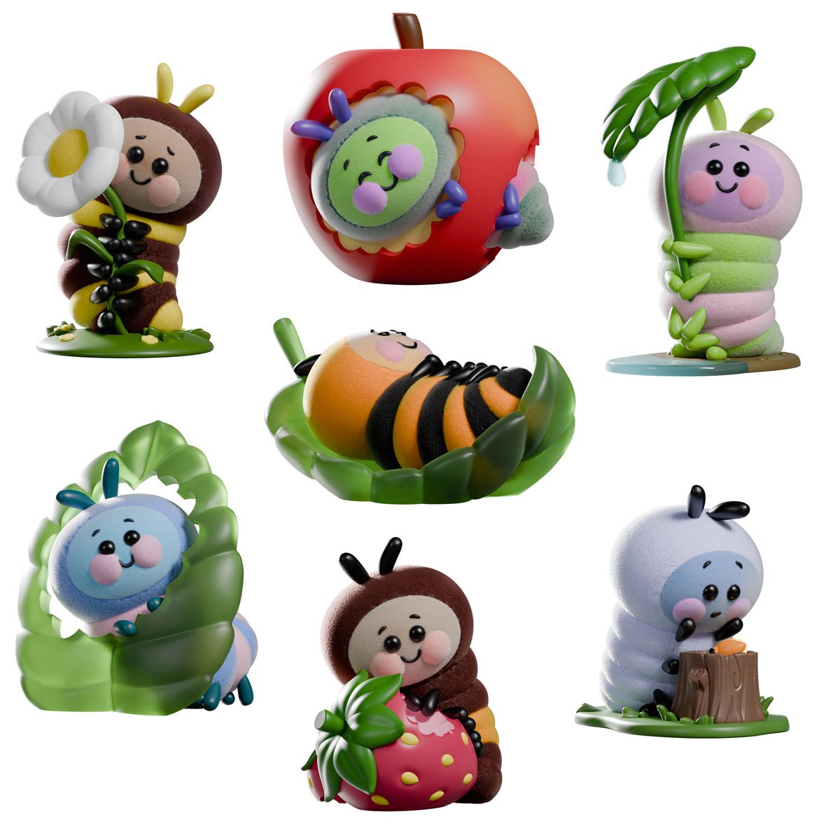 Wooly Bear and Friends Series 1 Blind-Box Mini-Figure Case of 6