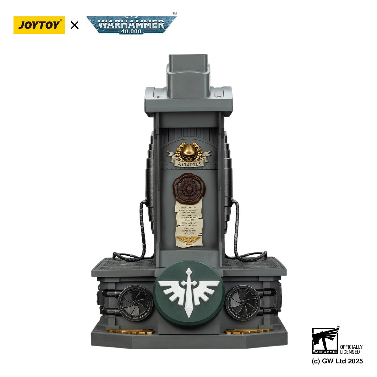 Joy Toy Warhammer 40,000 Dark Angels MkX 1:1 Scale Roleplay Helmet Prop Replica with Stand