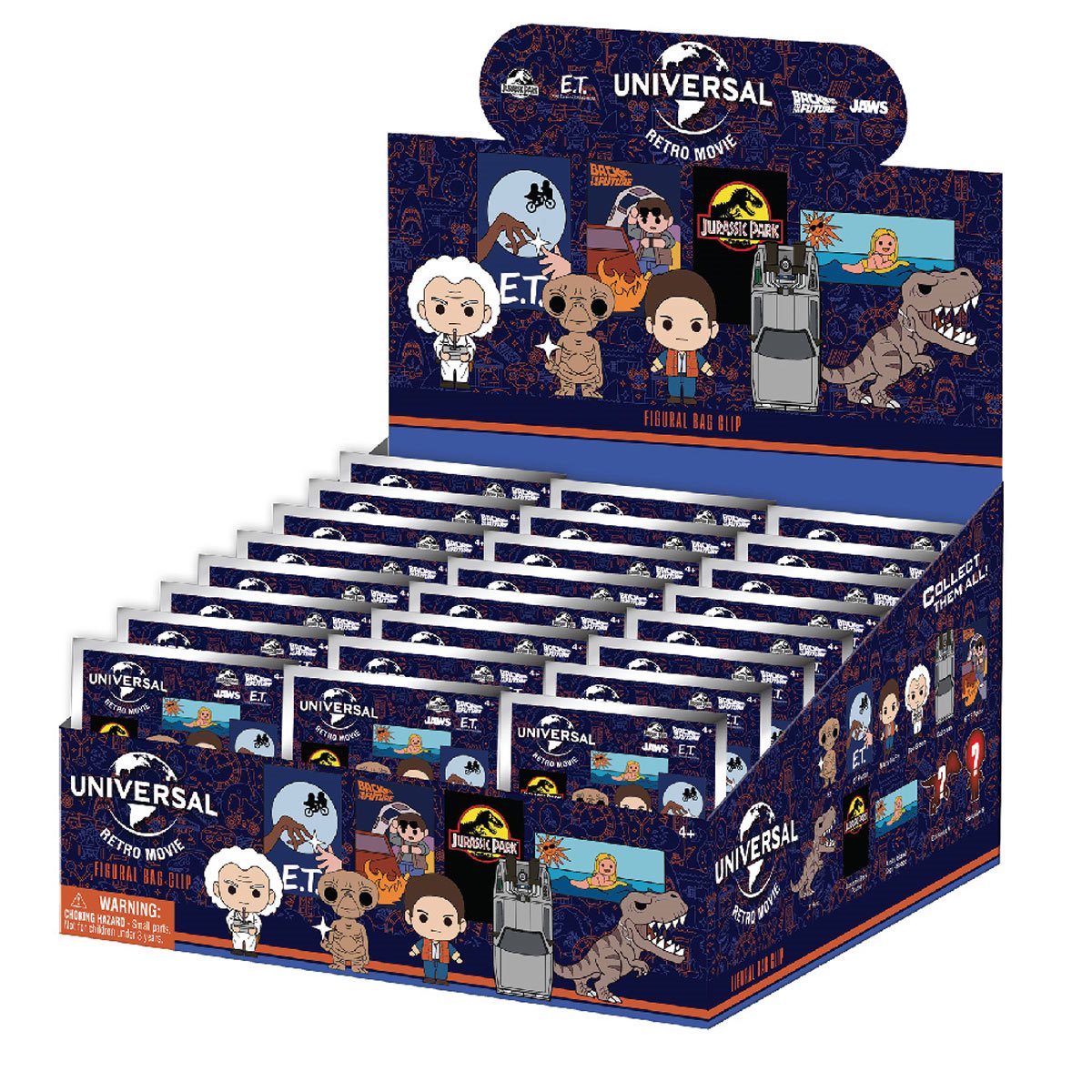 NBCUniversal Retro Movies 3D Foam Bag Clip Display Case