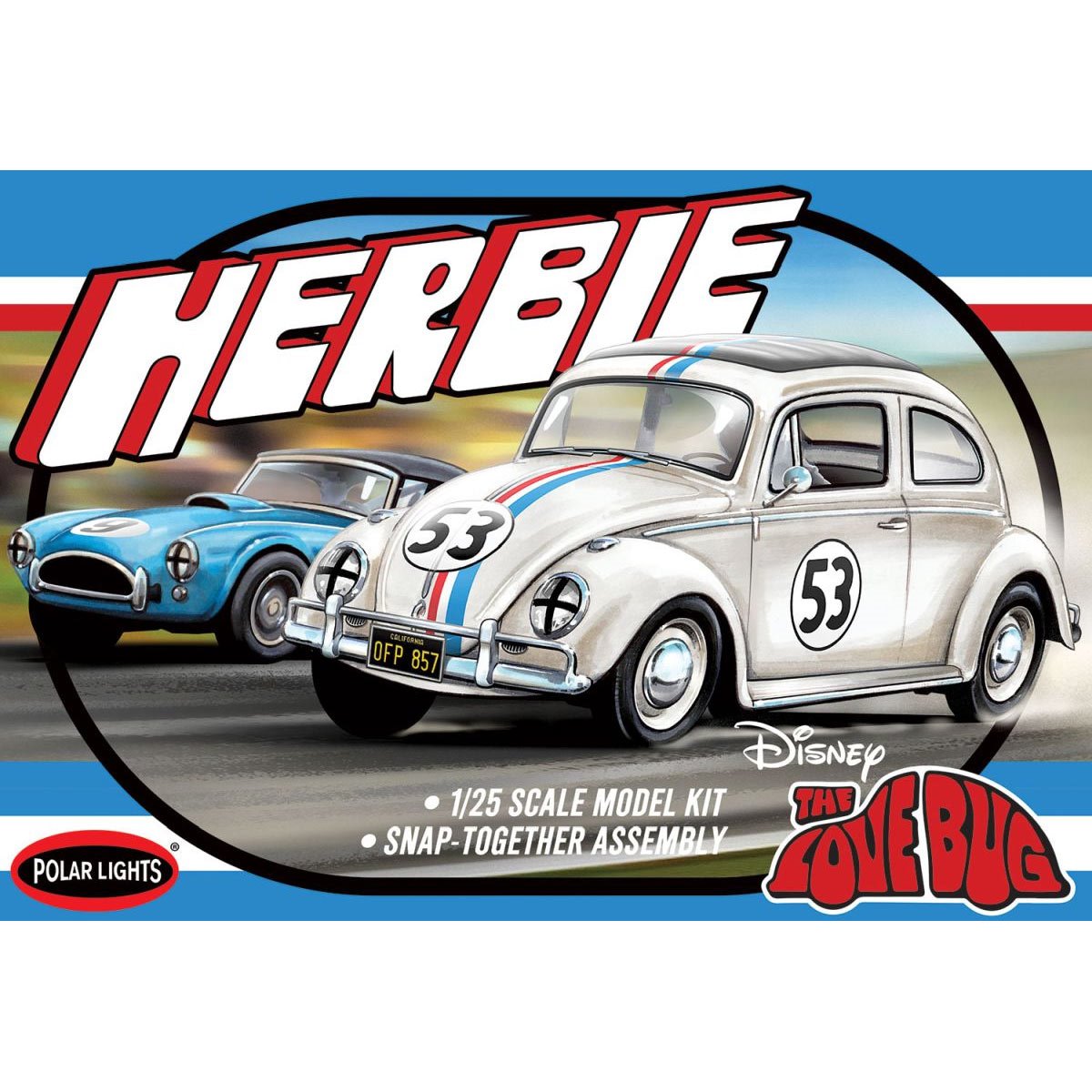 Herbie The Love Bug Volkswagen Beetle 1:25 Scale Model Kit