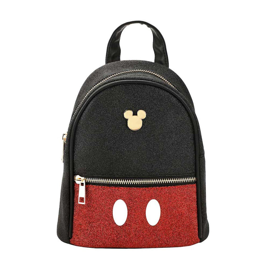 Mickey Mouse Metal Badge Glitter Mini-Backpack