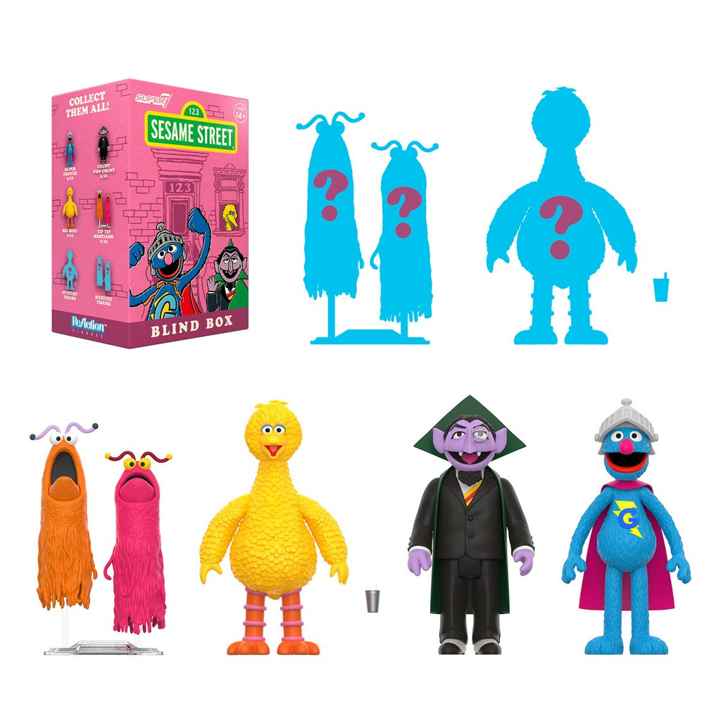 Sesame Street Blind Box Wave 2 3 3/4-Inch ReAction Figure Case of 12