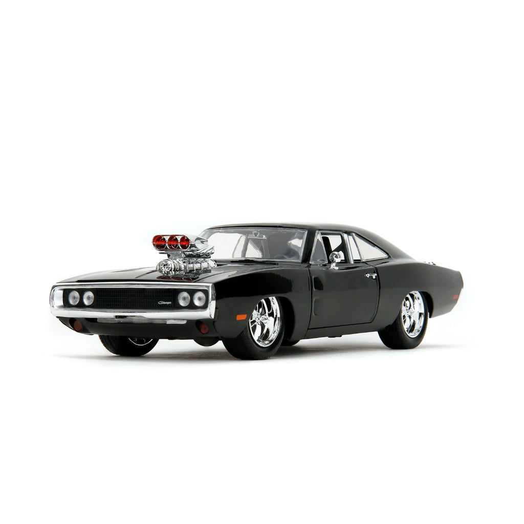 Hollywood Rides Fast and the Furious Dodge Charger R/T 1:24 Scale Die-Cast Metal Vehicle with Dom Figure
