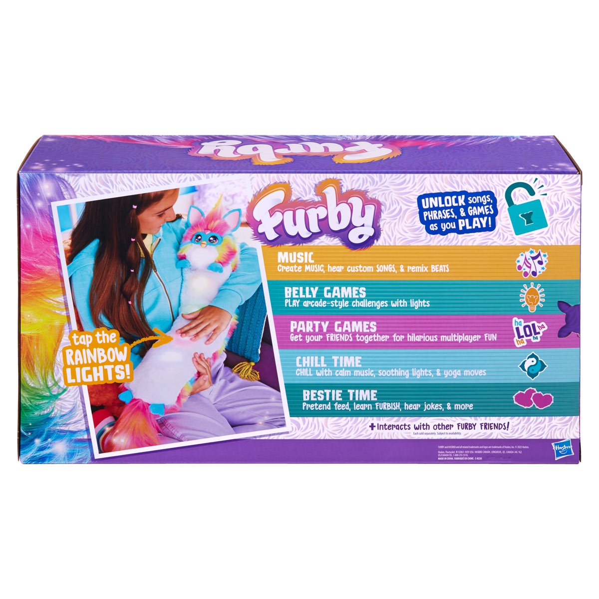 Furby DJ Furby Interactive Rainbow Electronic Plush Toy
