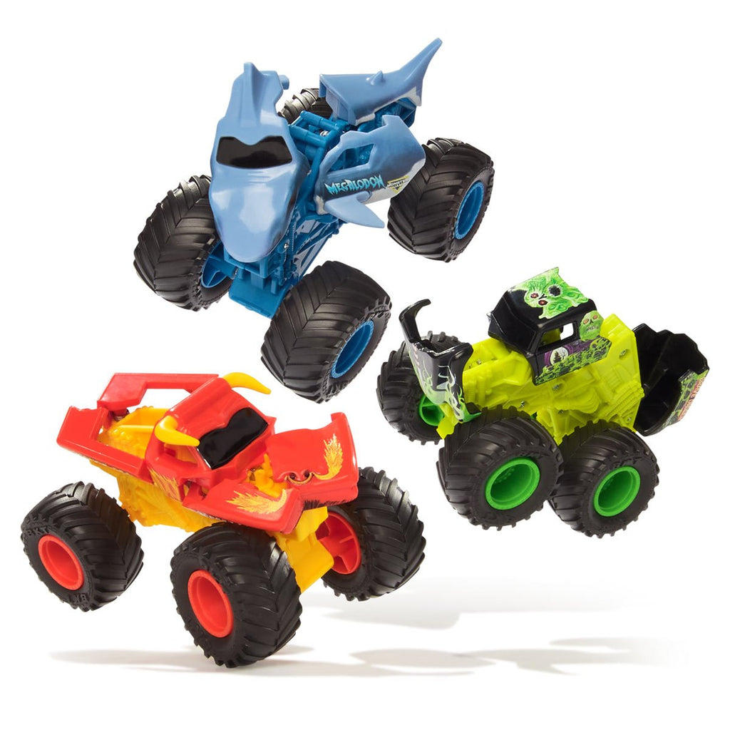 Monster Jam Smash & Bash Mix 1 1:64 Scale Vehicle Case of 3