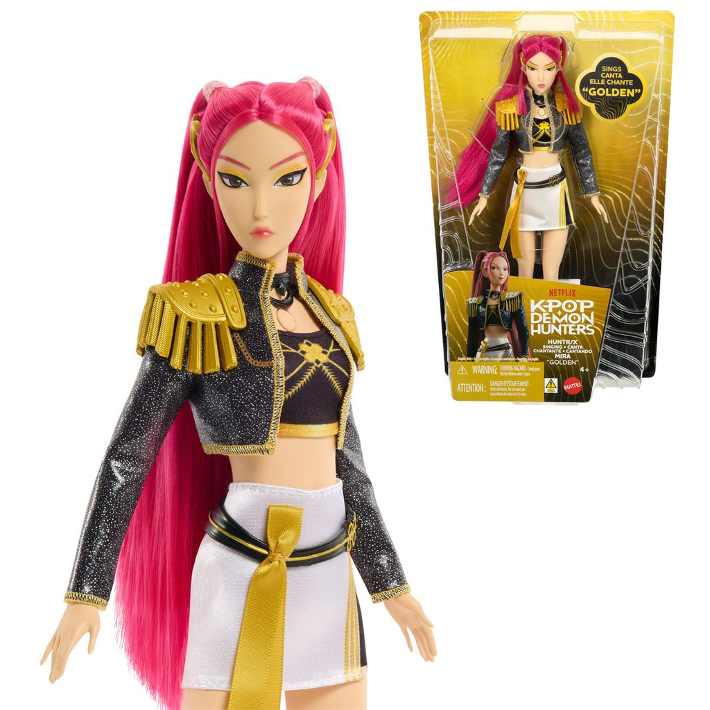 KPop Demon Hunters Huntr/x Mira Golden Singing Doll