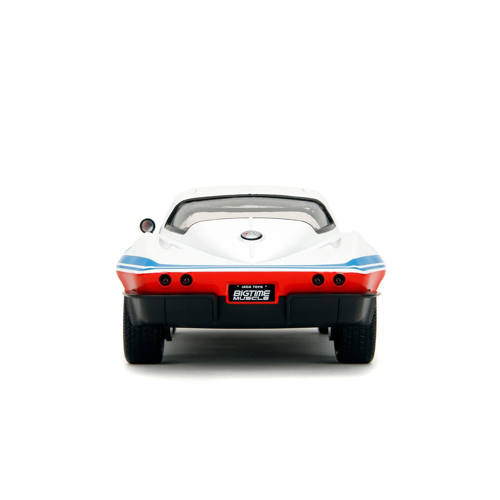 Bigtime Muscle 1966 Chevrolet Corvette Stingray White 1:24 Scale Die-Cast Metal Vehicle
