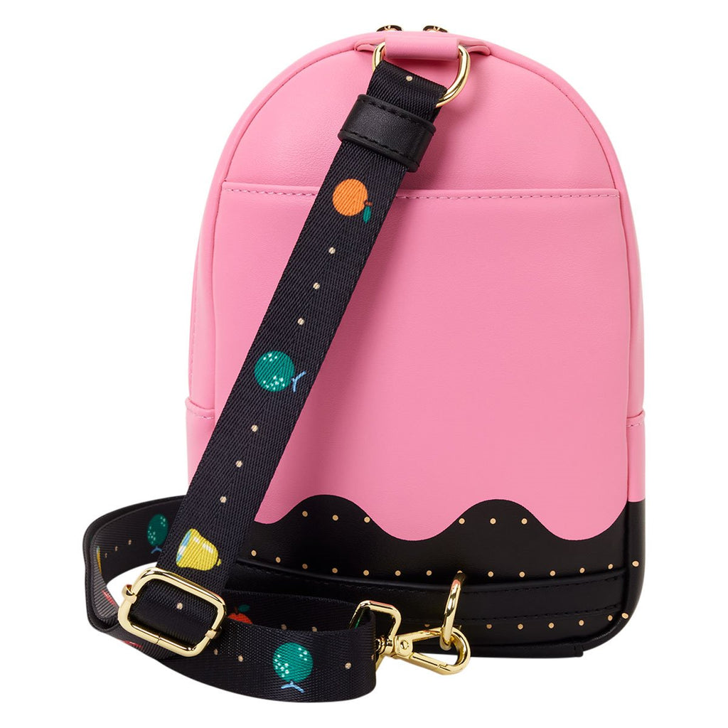 Pac-Man Pinky Ghost Glow-in-the-Dark Sling Crossbody Bag