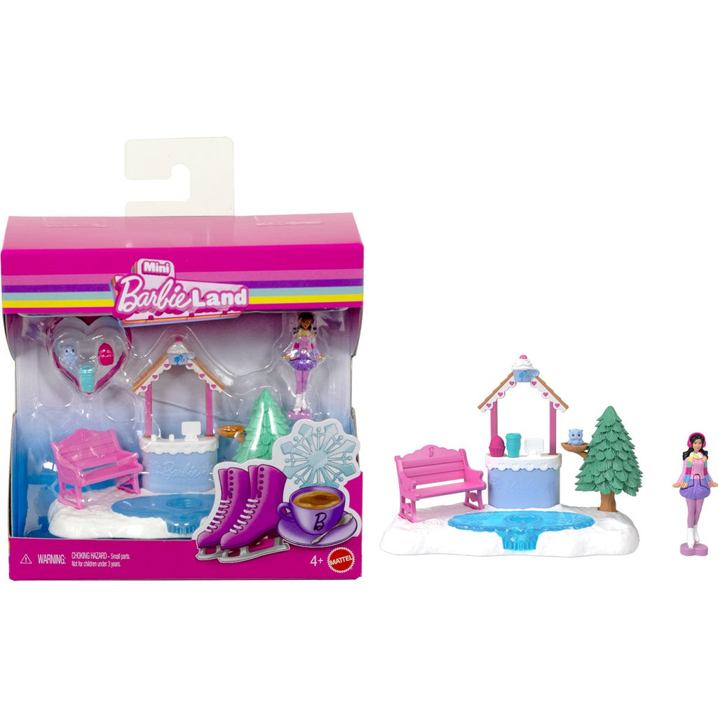 Mini BarbieLand Doll and Playset Display Case of 8