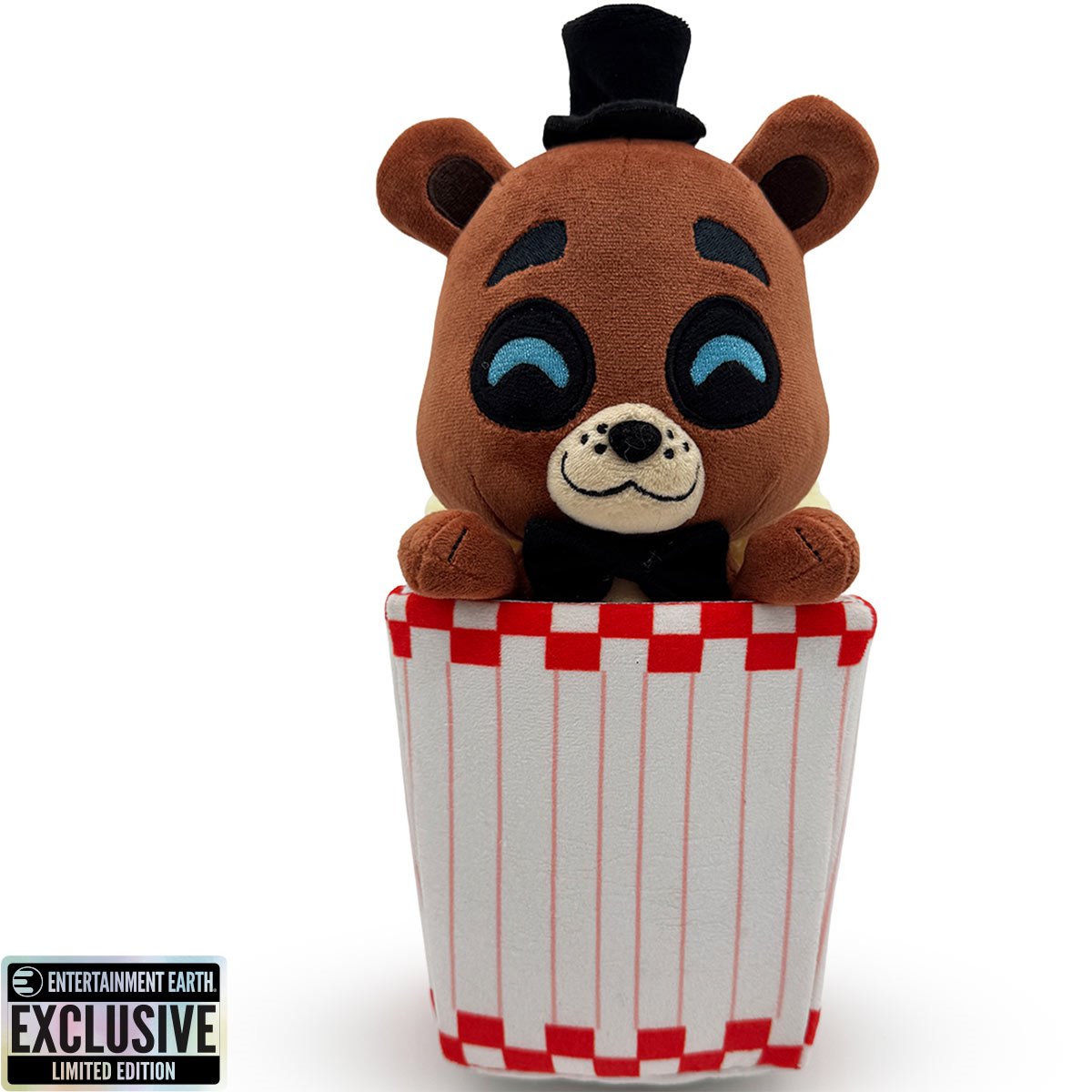 Five Nights at Freddy's Popcorn Bucket Freddy 9-Inch Plush - Entertainment Earth Exclusive
