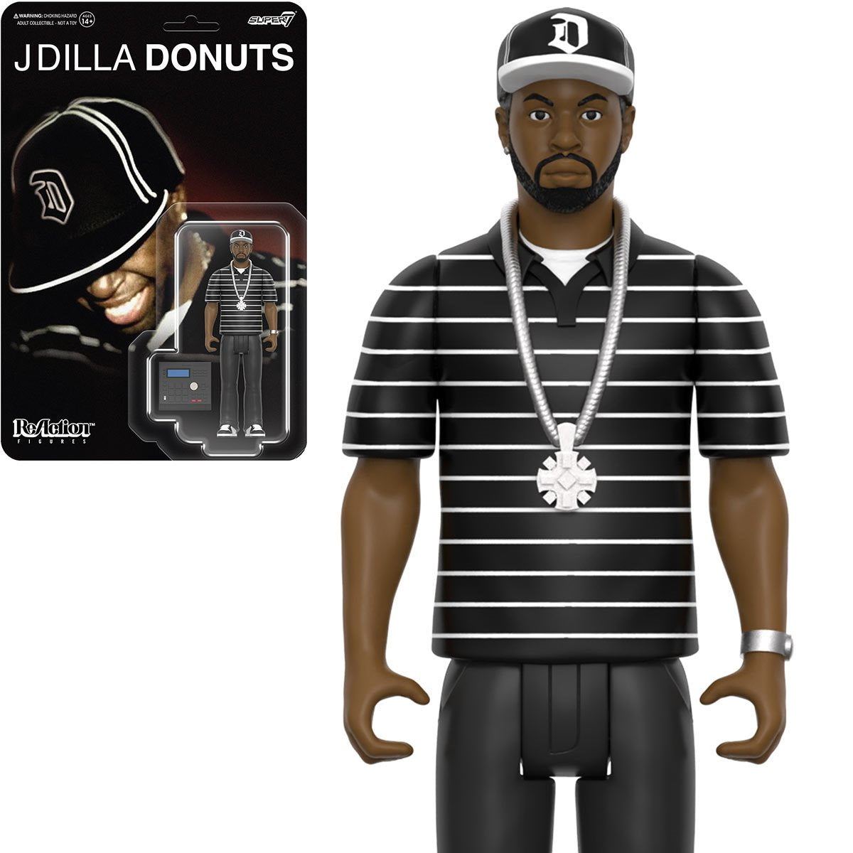 J Dilla (Donuts Smile Album Cover) 3 3/4-Inch ReAction Figure