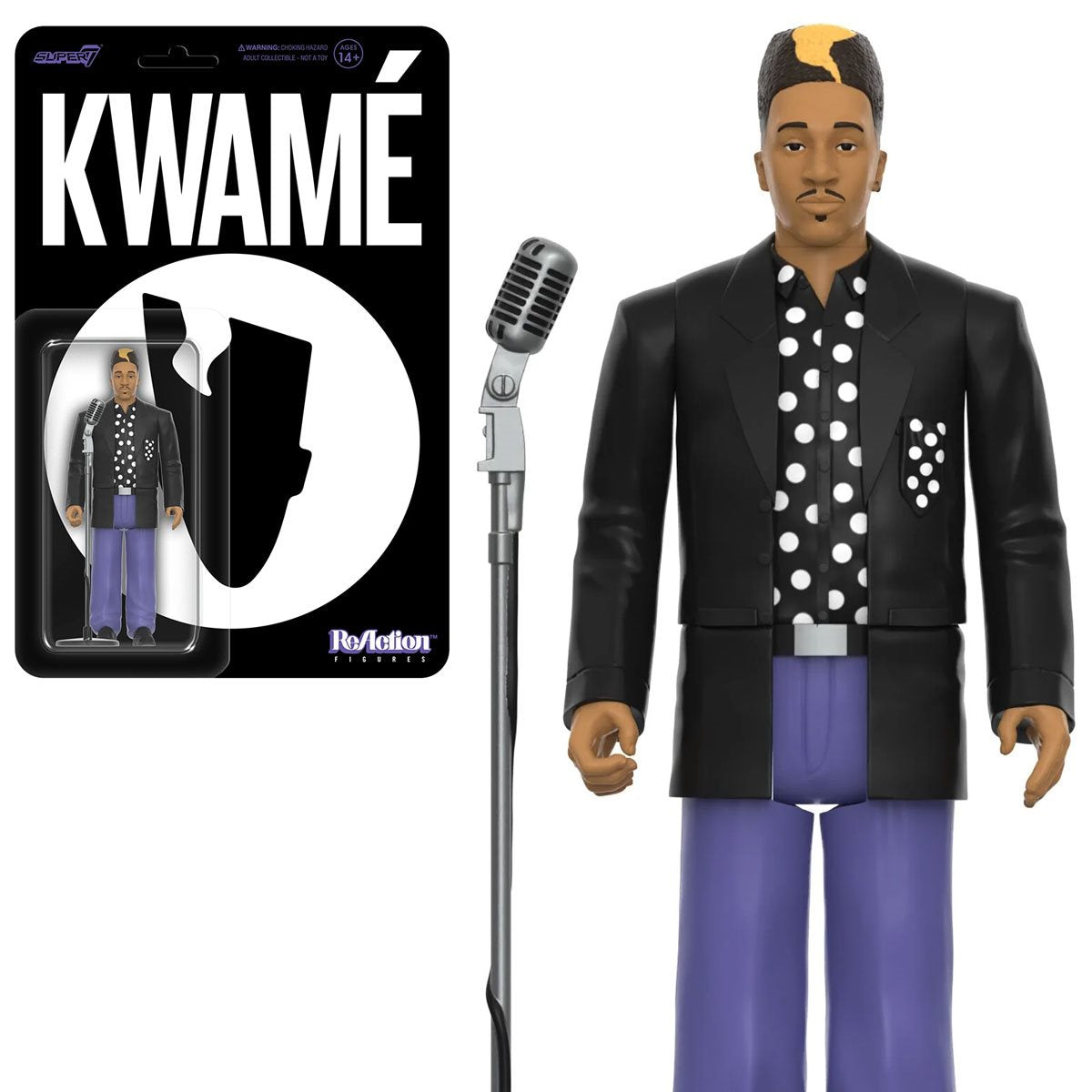 Kwame Black and White Polka Dot 3 3/4-Inch ReAction Figure