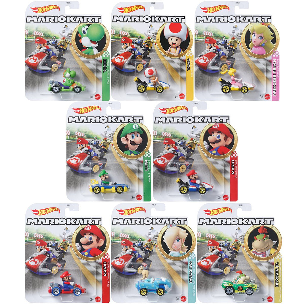 Mario Kart Hot Wheels 2026 Mix 3 Vehicle Case of 8