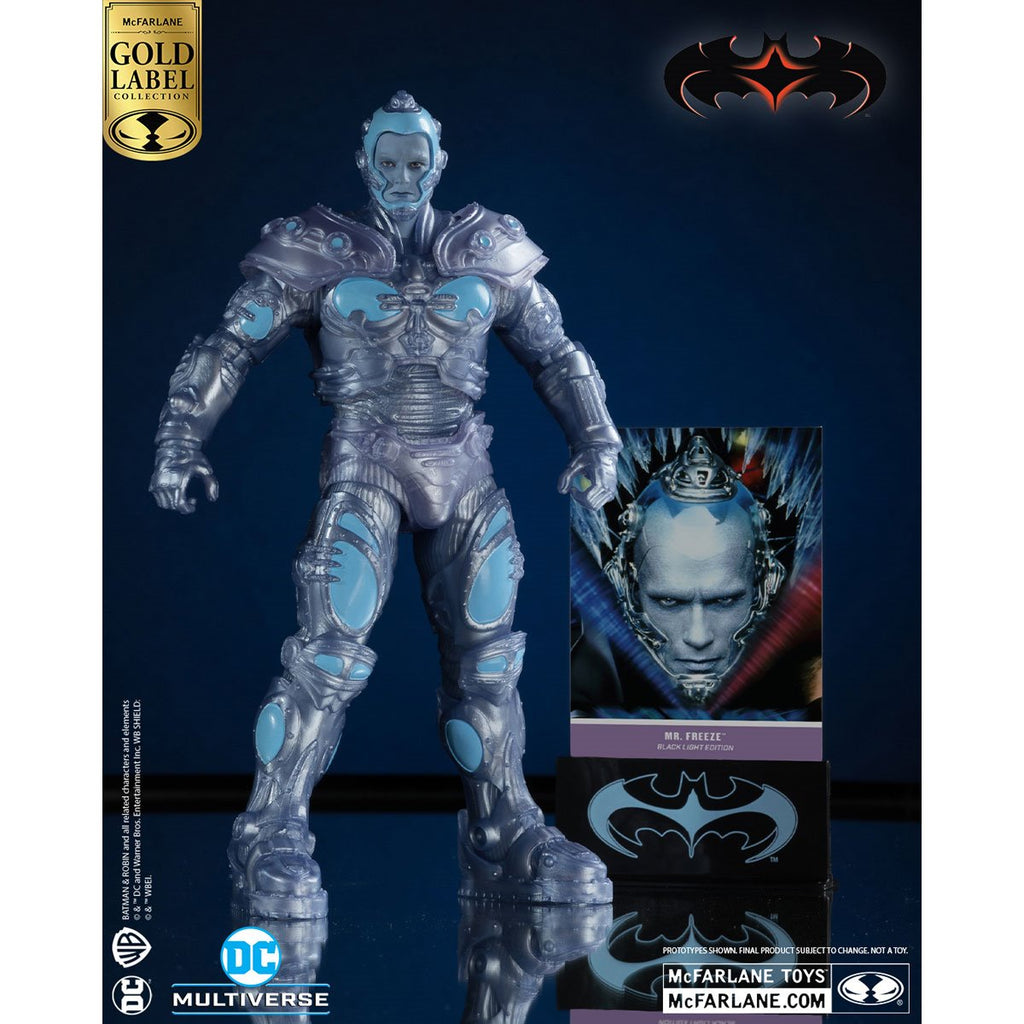 DC Multiverse Batman and Robin Mr. Freeze Black Light Gold Label 7-Inch Action Figure - Entertainment Earth Exclusive