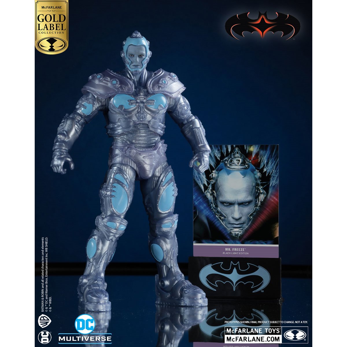 DC Multiverse Batman and Robin Mr. Freeze Black Light Gold Label 7-Inch Action Figure - Entertainment Earth Exclusive
