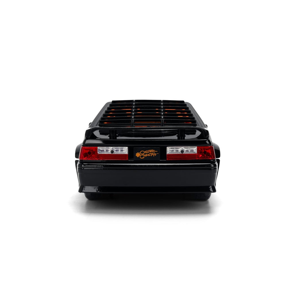 Hollywood Rides Cheetos Flamin' Hot 1989 Ford Mustang GT 1:24 Scale Die-Cast Metal Vehicle with Chester Cheetah Figure
