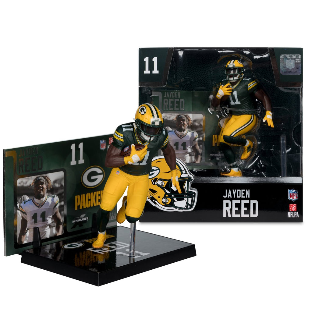 NFL SportsPicks 2025 Green Bay Packers Jayden Reed 7-Inch Scale Posed Figure