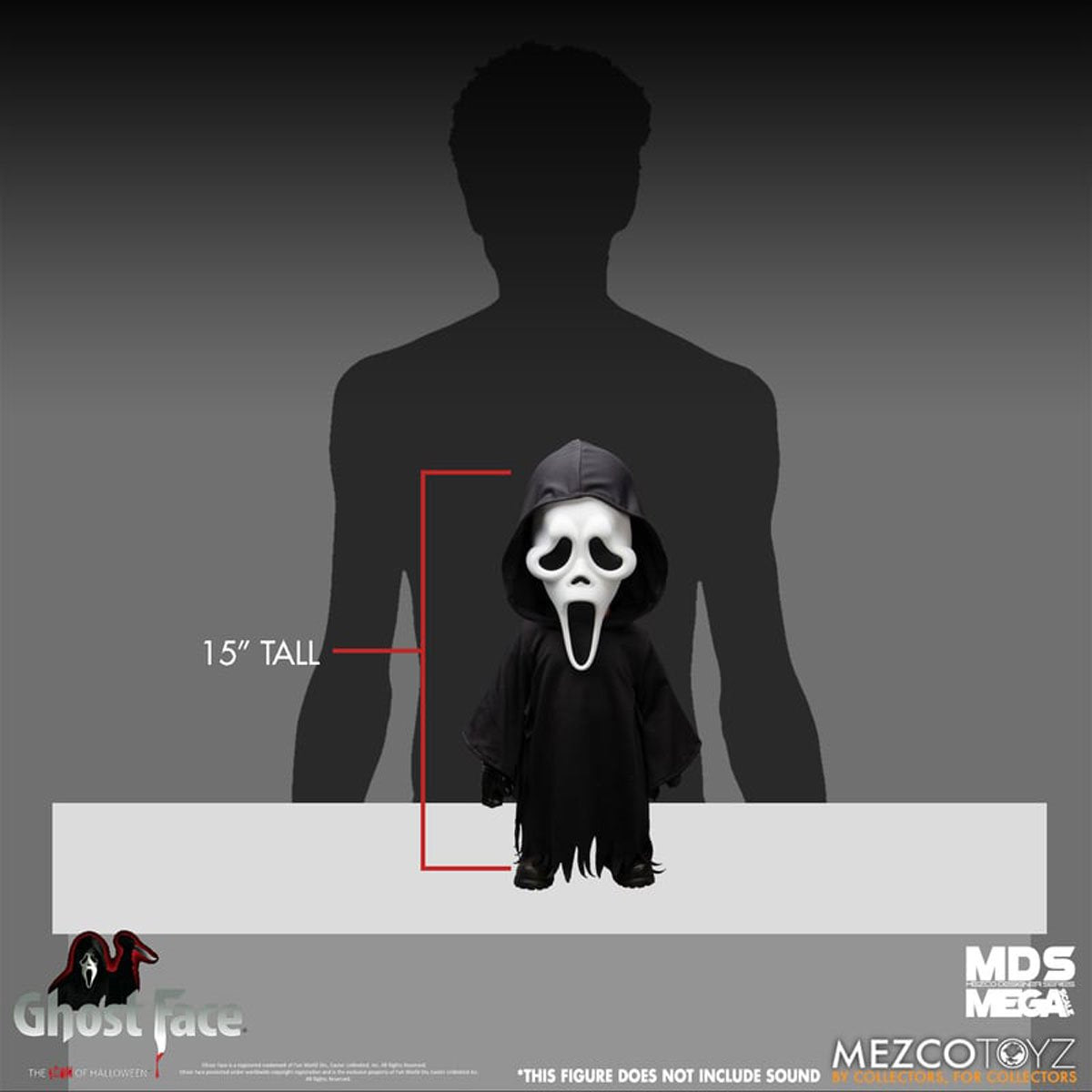 Ghost Face Mezco Designer Series Mega Scale 15-Inch Doll - ReRun