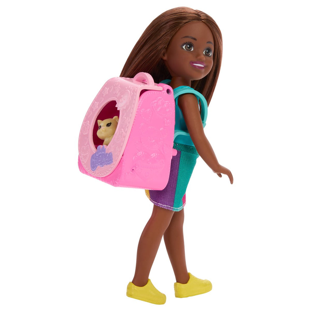 Barbie Family and Friends Club Chelsea Kitty Backpack Doll