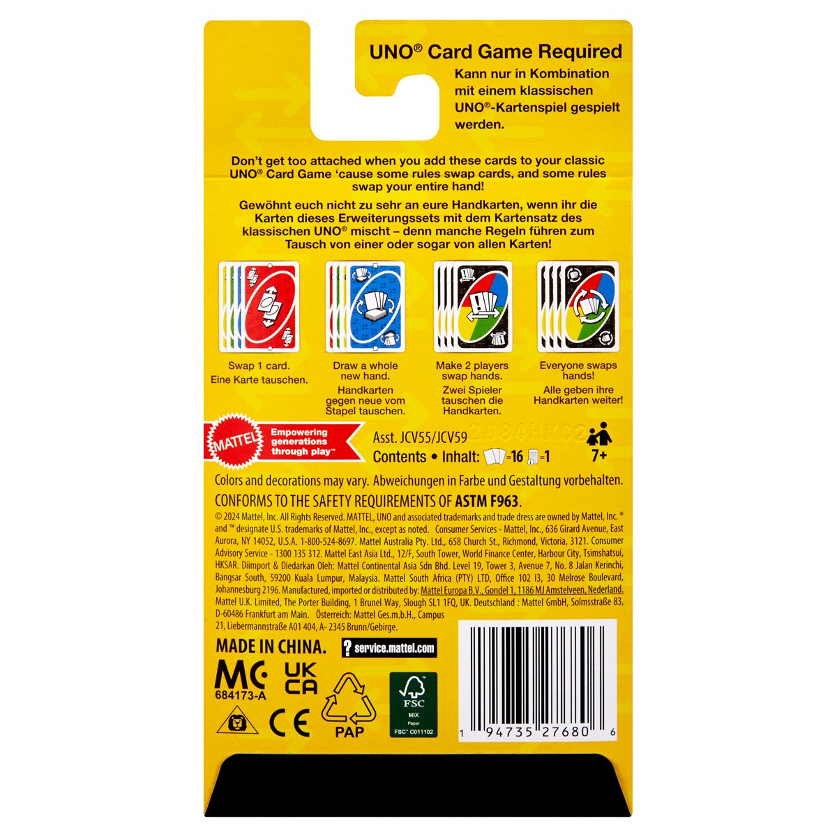 UNO Add-On Packs Card Game Case of 24
