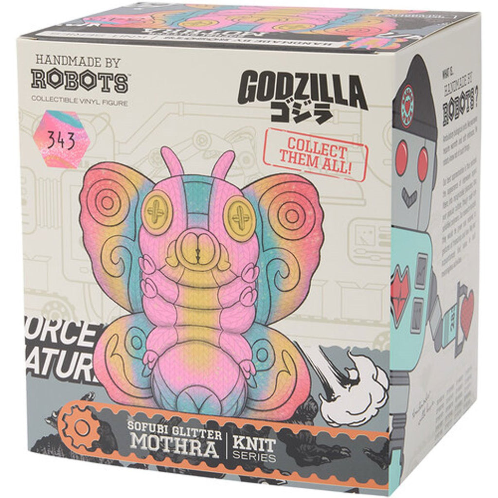 Toho Mothra #343 Sofubi Spray Glitter Handmade By Robots Vinyl Figure