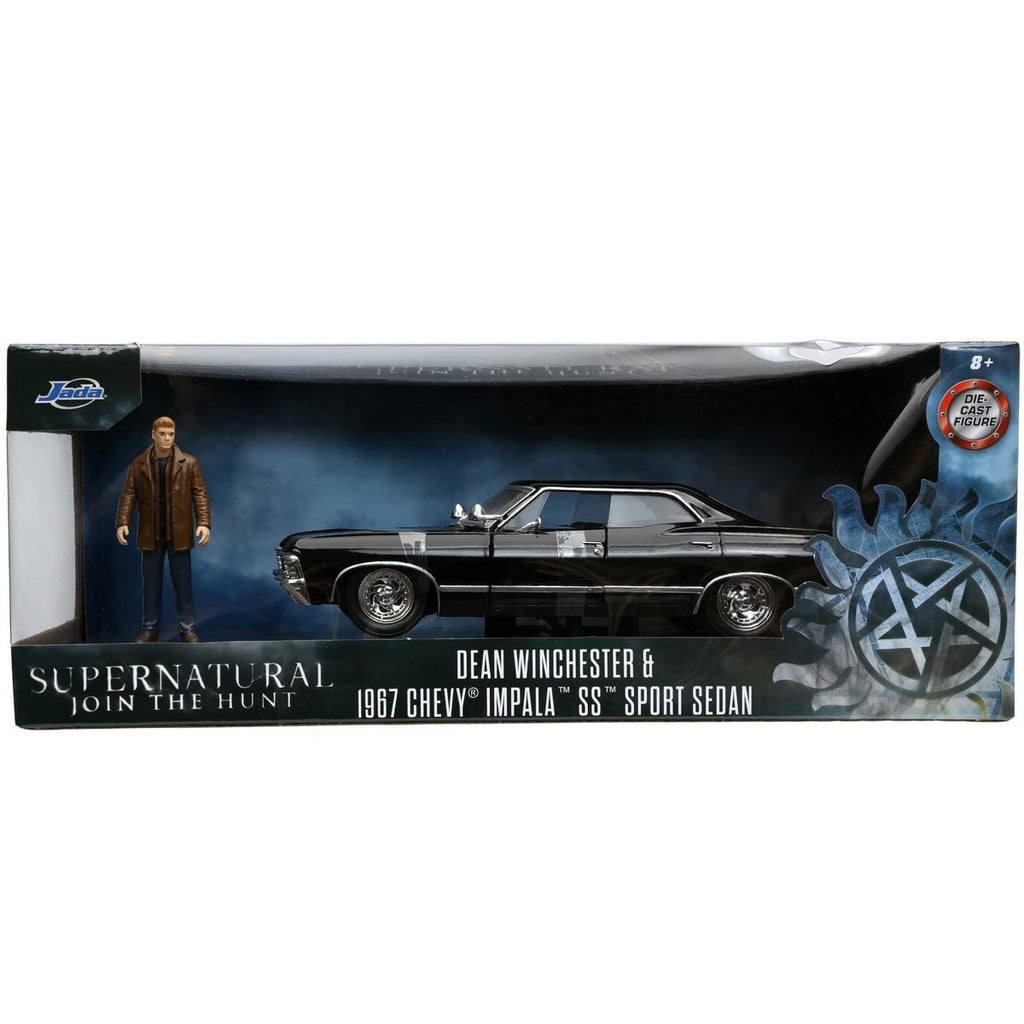 Hollywood Rides Supernatural Dean Winchester 1967 Impala SS Sport Sedan 1:24 Scale Die-Cast Metal Vehicle with Figure