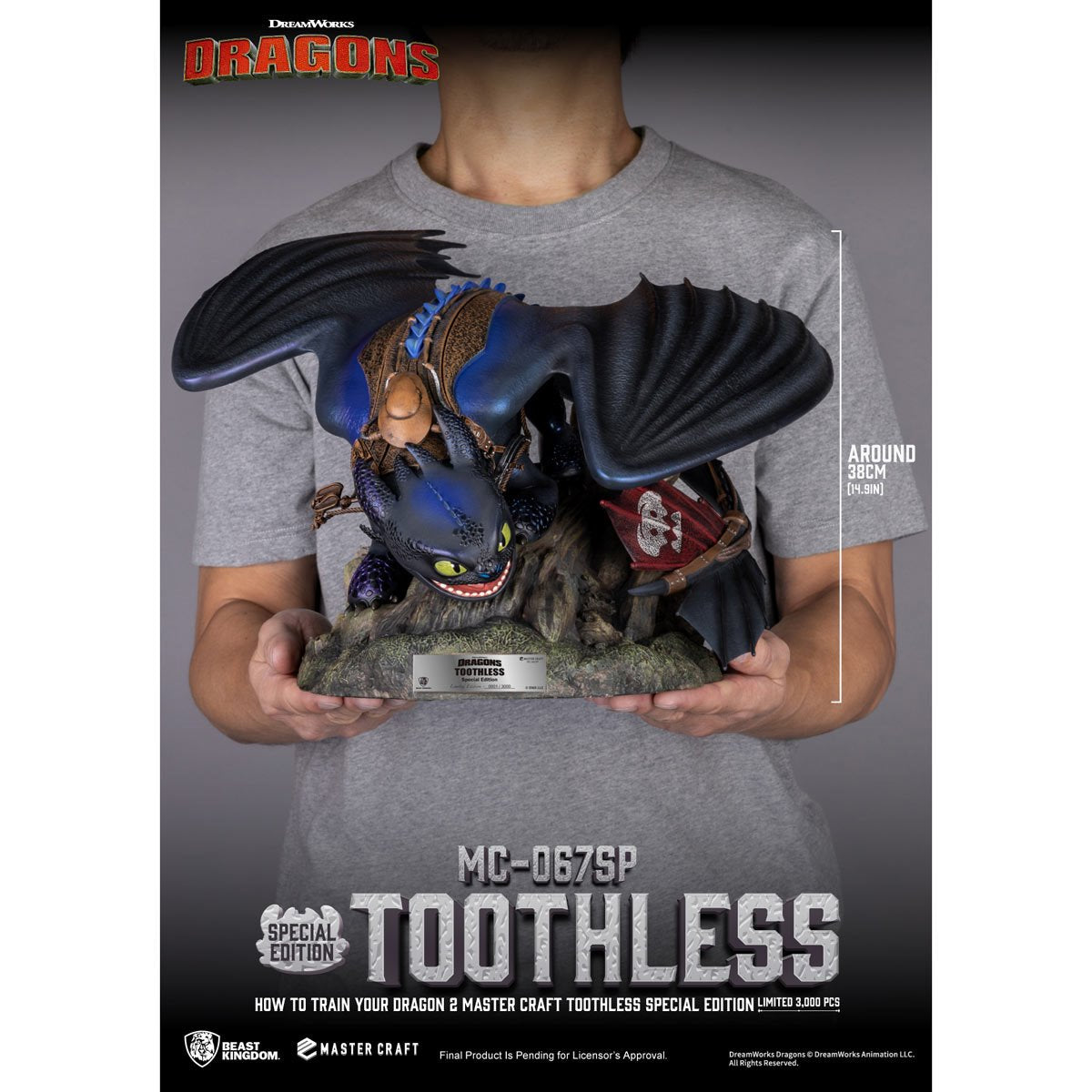 How to Train Your Dragon 2 Toothless MC-067SP Master Craft Statue