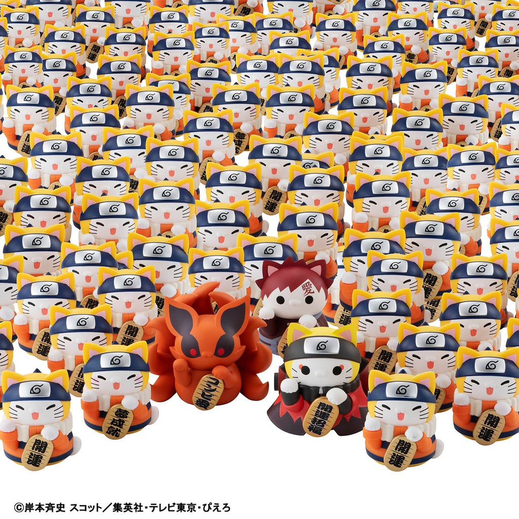 Naruto: Shippuden Nyaruto! Fortune Cats Naruto Uzumaki and Friends Version Mega Cat Project Mini-Figure Case of 6