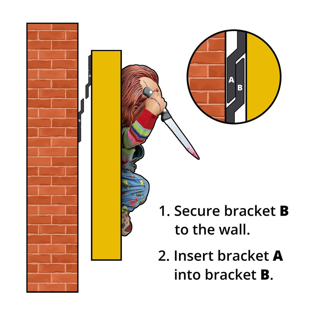 Bride of Chucky Chucky 1:1 Scale Life-Size Wall Sculpture Mount